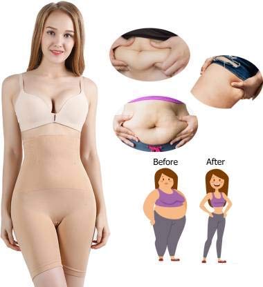 4-in-1 Shaper - Quick Slim Shape Wear Tummy, Back, Thighs, Hips - Black/Efffective Seamless Tummy Tucker